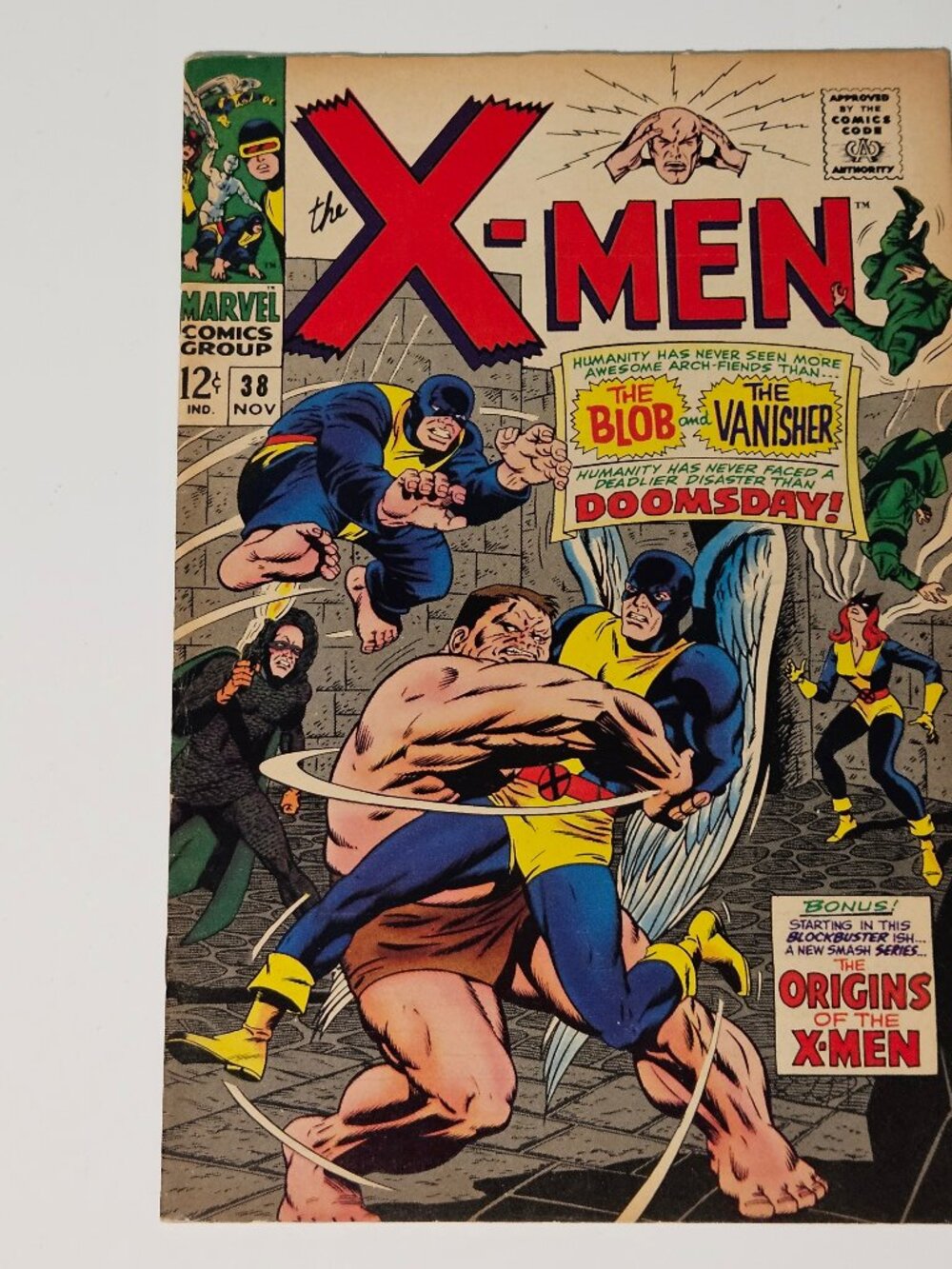 X-Men #38 (Marvel Comics, 1967) Blob / Vanisher Silver-Age Origins of X-Men